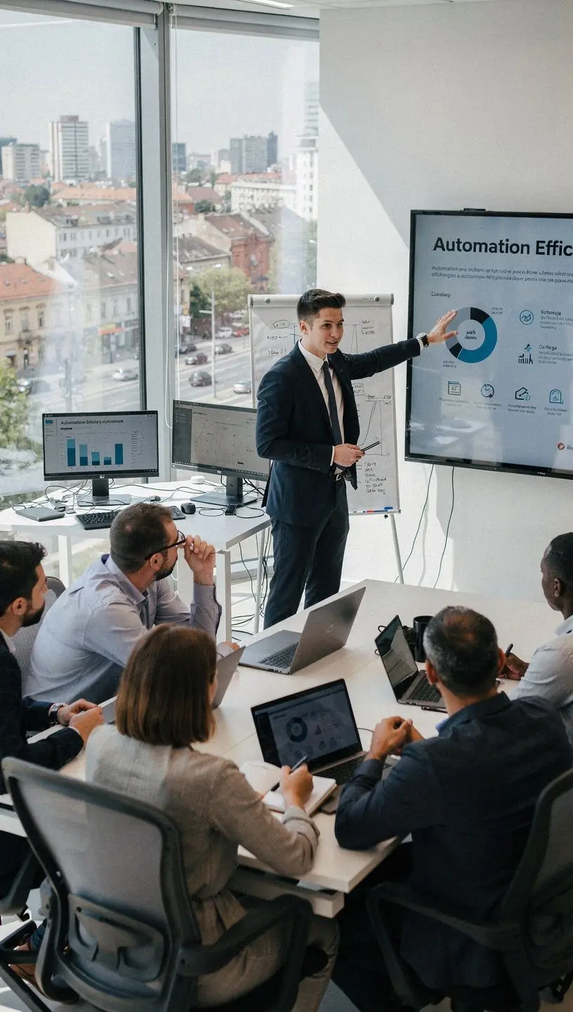 Captură de ecran cu un dashboard de software destinat gestionării automate a sarcinilor repetitive.